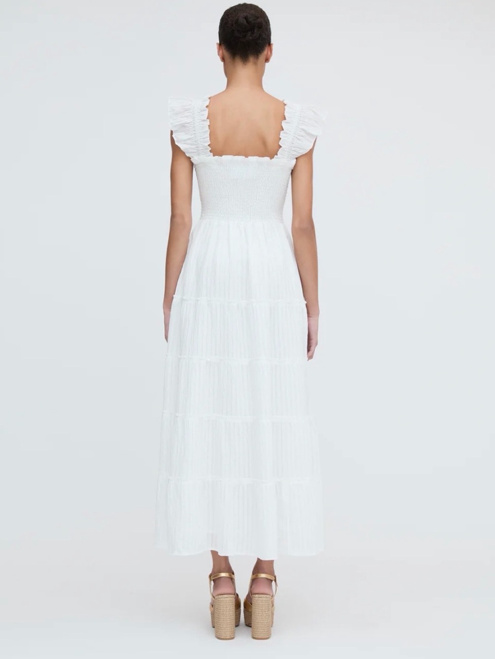 Hillhouse Home Ellie White Maxi Nap Dress - Women's Skirt/Dress LIKE NEW - Picture 3 of 7